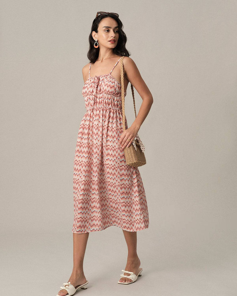 The Wave Print Maxi Dress - RIHOAS
