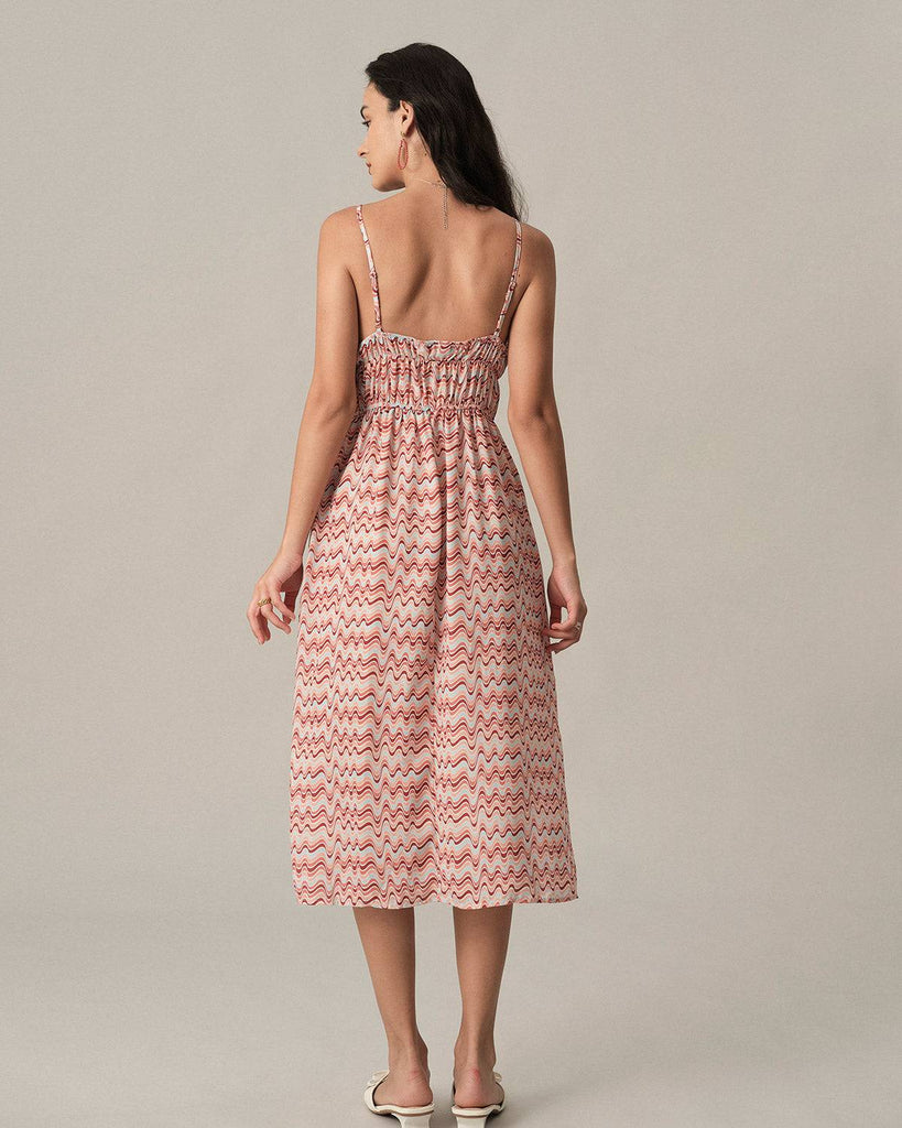 The Wave Print Maxi Dress - RIHOAS