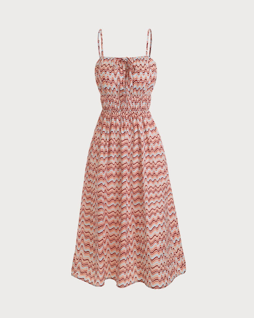 The Wave Print Maxi Dress - RIHOAS