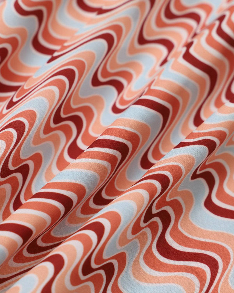The Wave Print Maxi Dress - RIHOAS