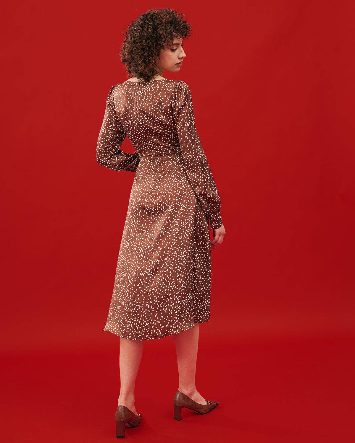 Polka dot square neck shop dress