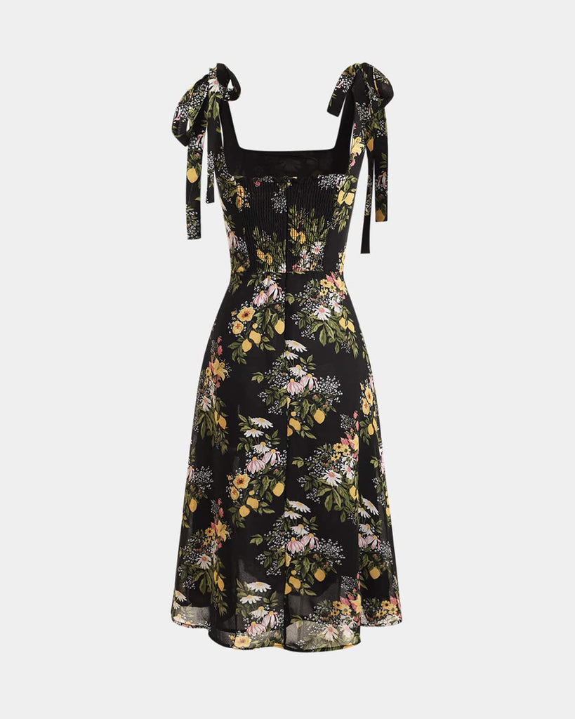 The Tie Strap Floral Dress - RIHOAS