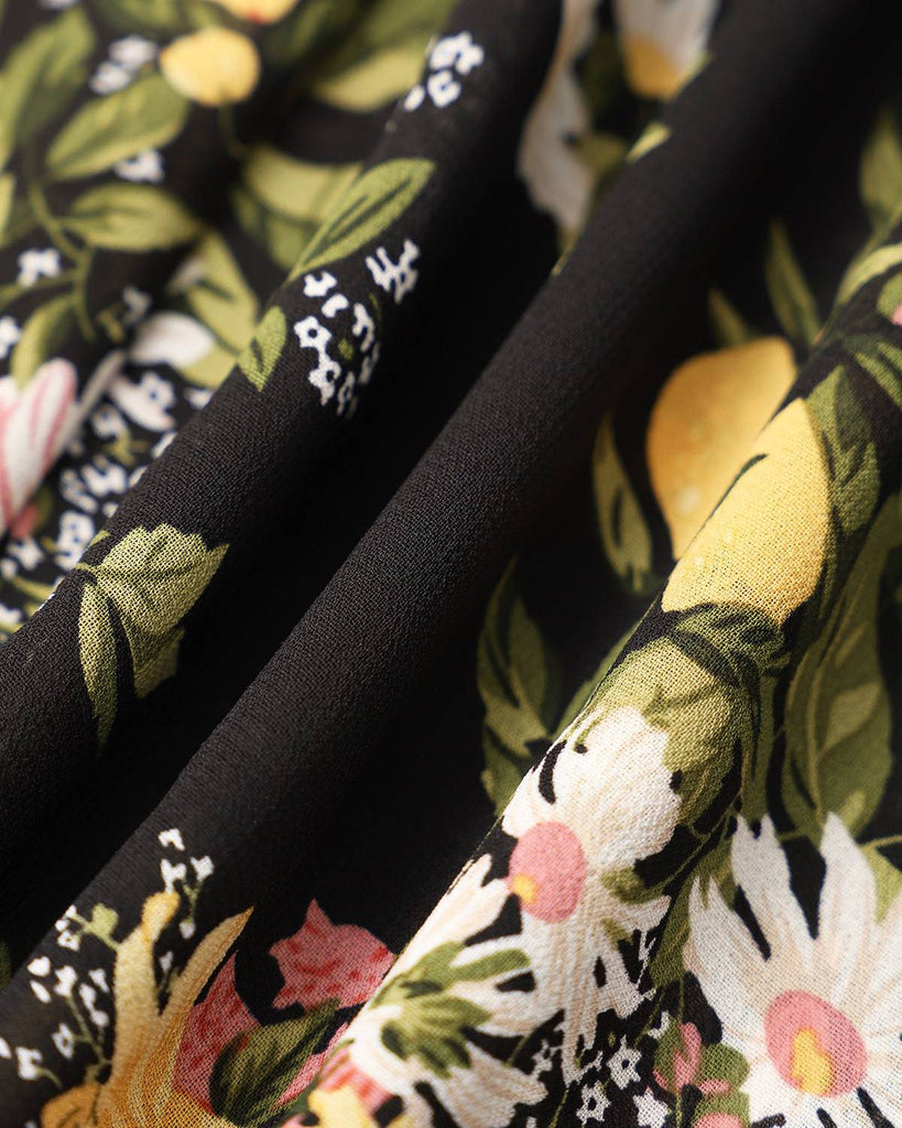 The Tie Strap Floral Dress - RIHOAS