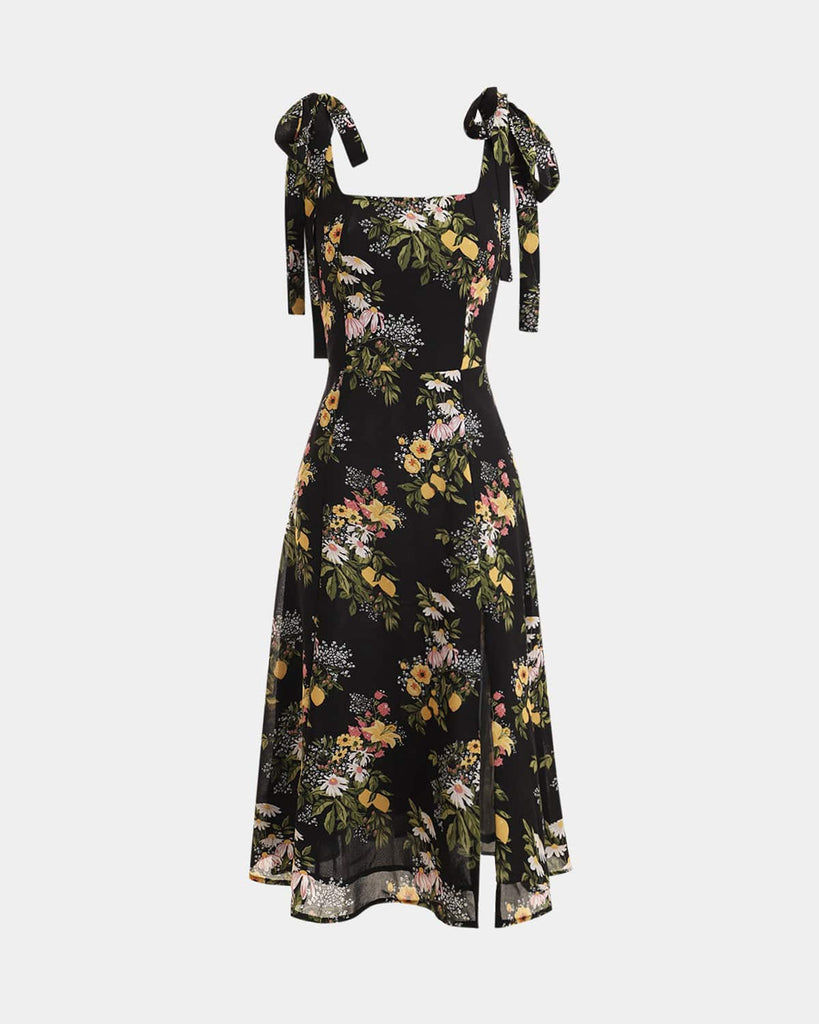 The Tie Strap Floral Dress - RIHOAS