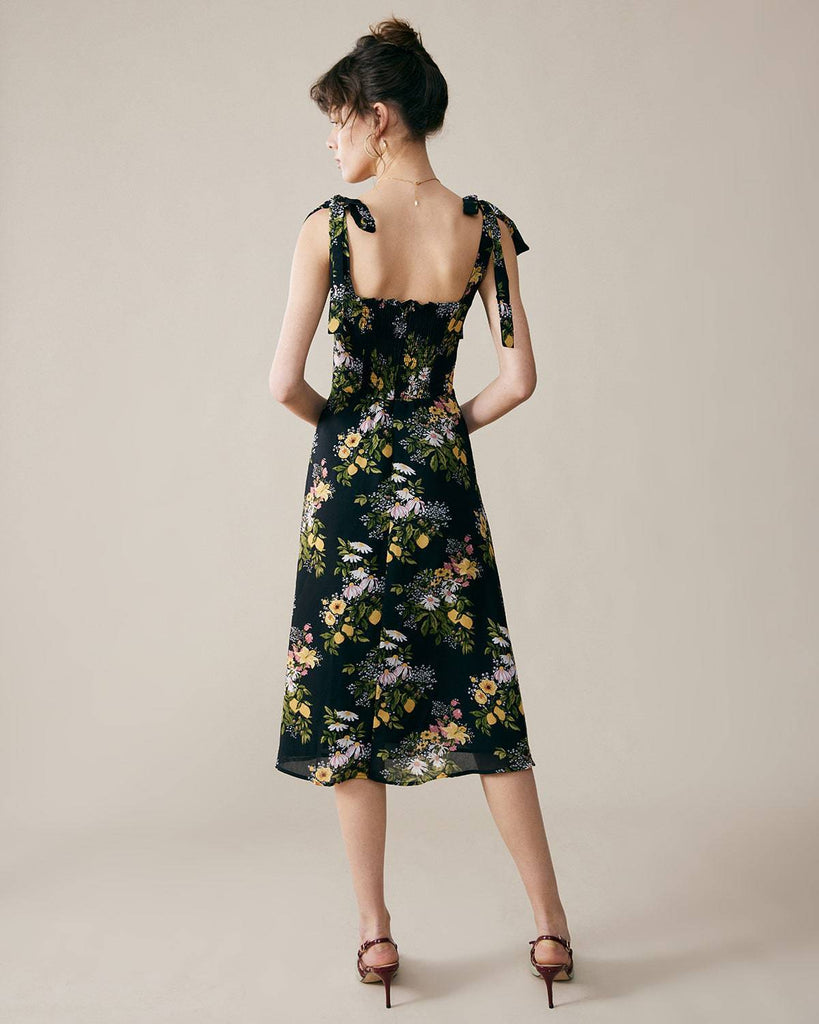 The Tie Strap Floral Dress - RIHOAS