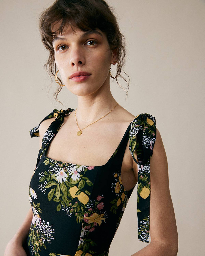The Tie Strap Floral Dress - RIHOAS