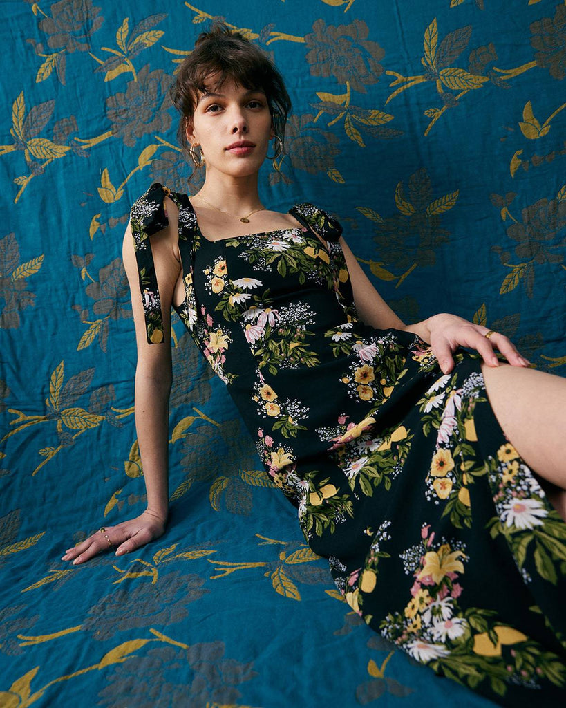 The Tie Strap Floral Dress - RIHOAS