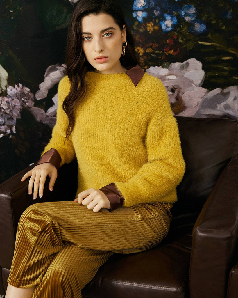 The Velvet Wide Leg Elasticized Pants - RIHOAS