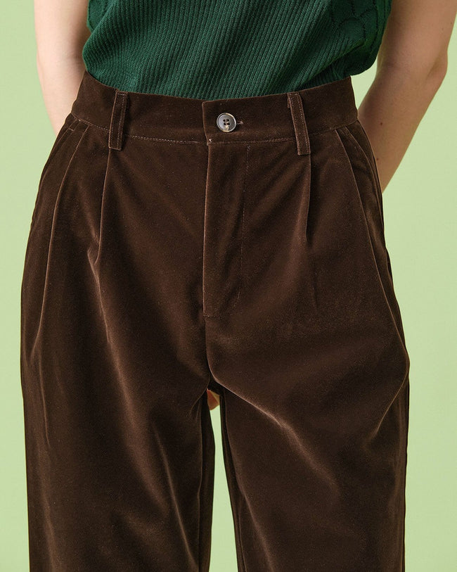 The Pleated Wide Leg Pants - High Waisted Wide Leg Pleated Belted ...