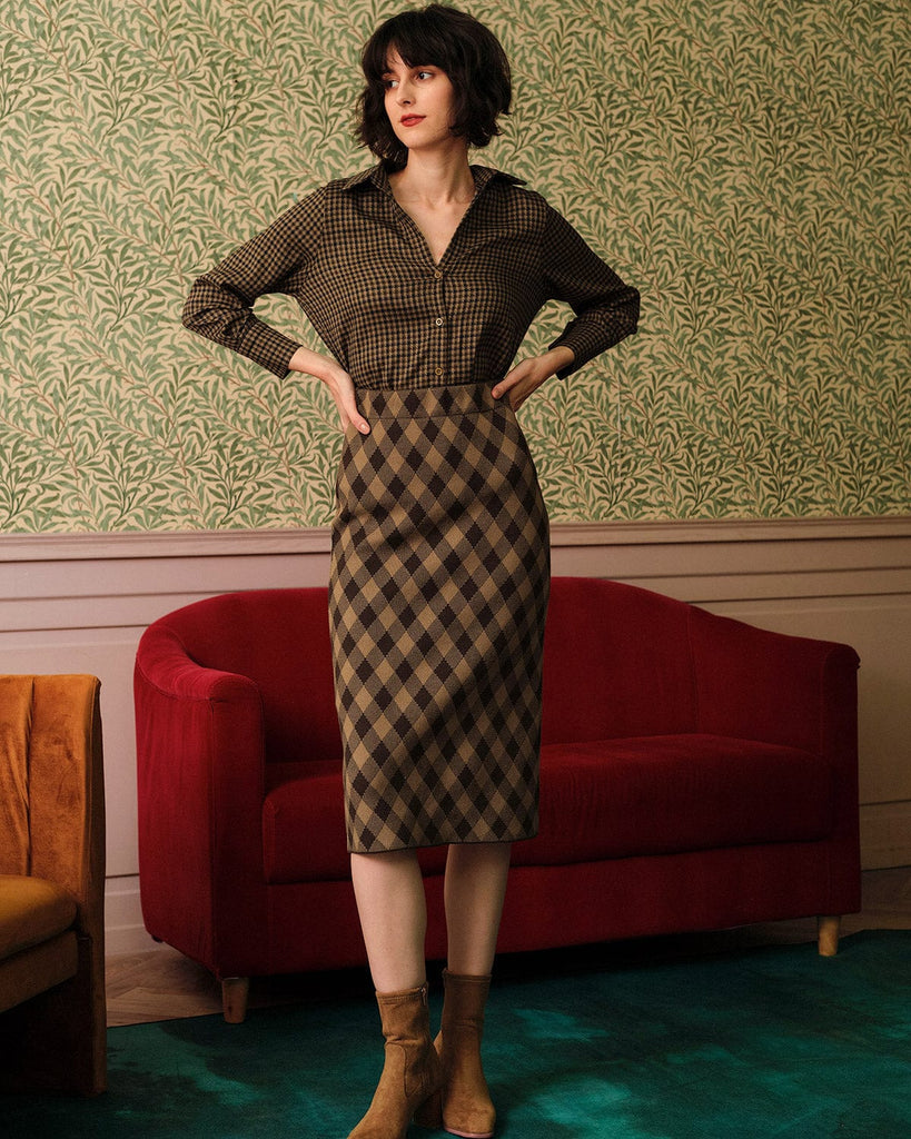 The Collared Retro Plaid Shirt - RIHOAS