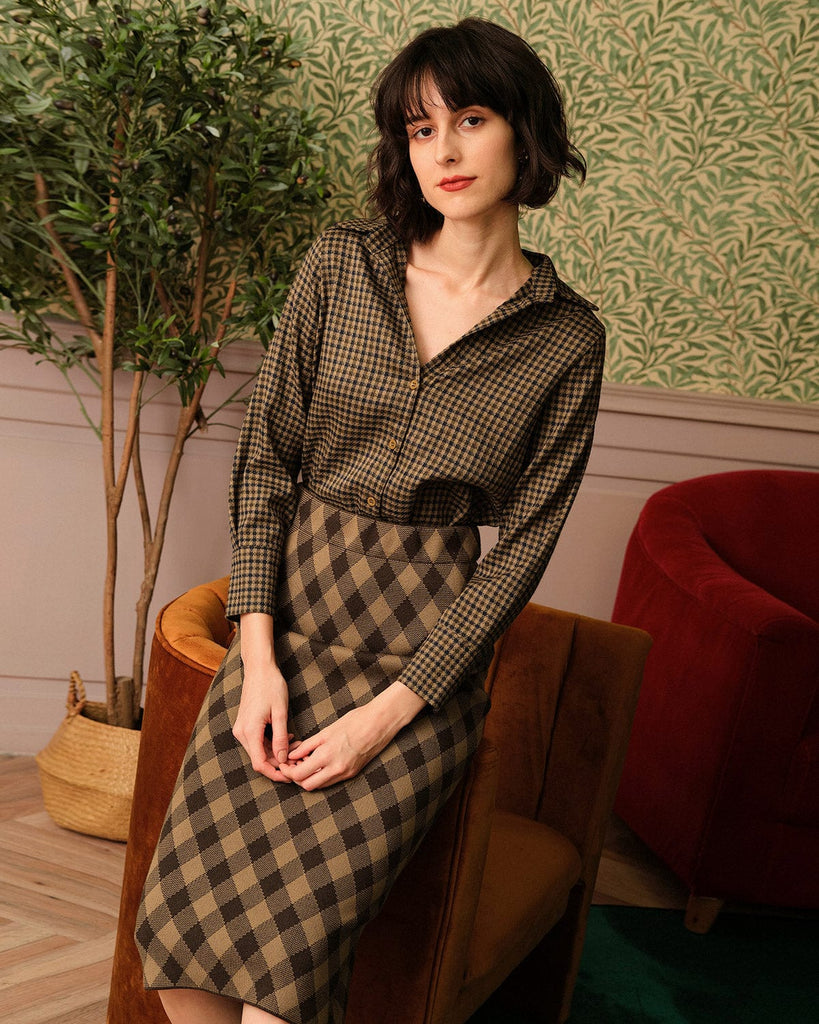 The Collared Retro Plaid Shirt - RIHOAS