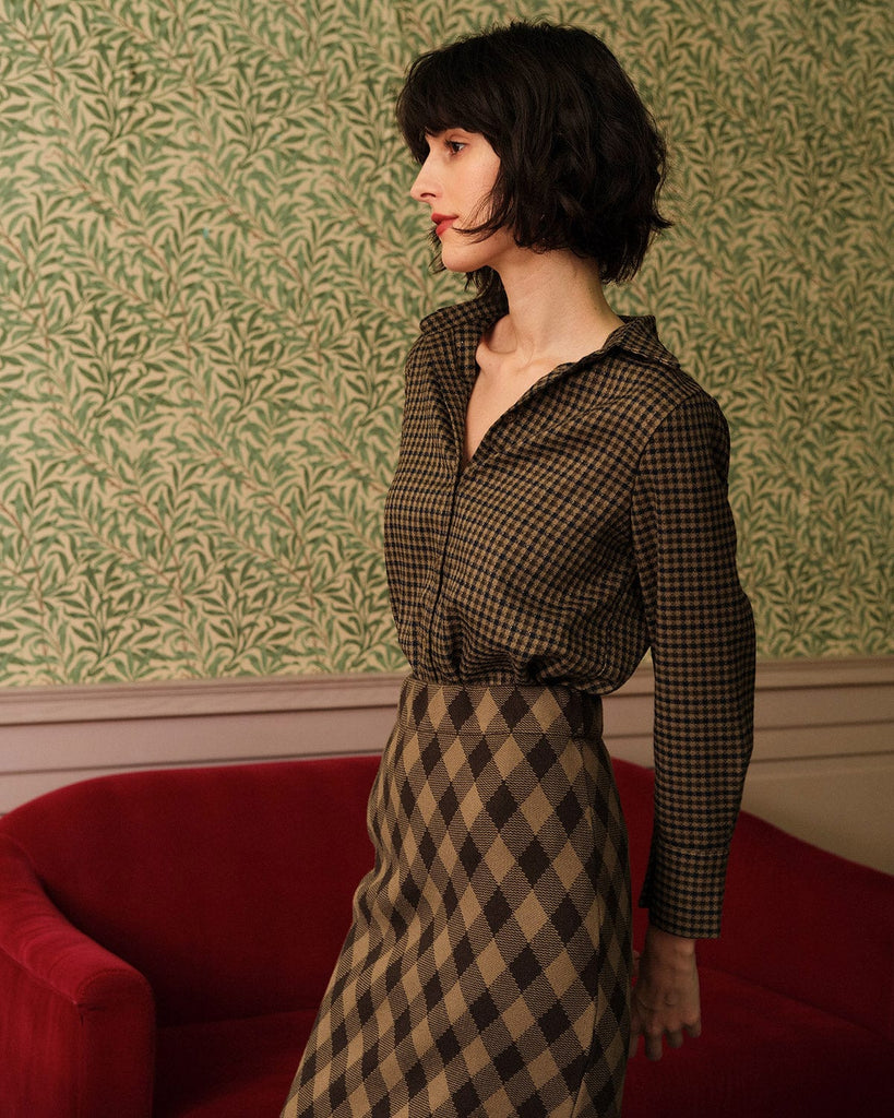 The Collared Retro Plaid Shirt - RIHOAS