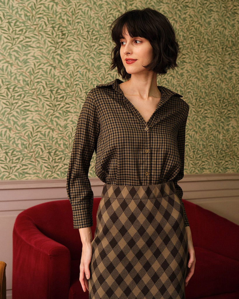 The Collared Retro Plaid Shirt - RIHOAS