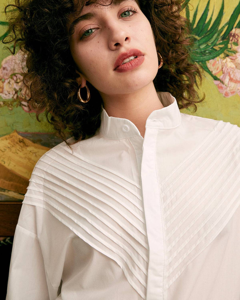 The Bubble-Sleeve Pleating Shirt - RIHOAS