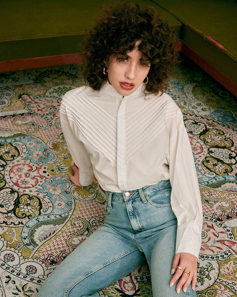 The Bubble-Sleeve Pleating Shirt - RIHOAS