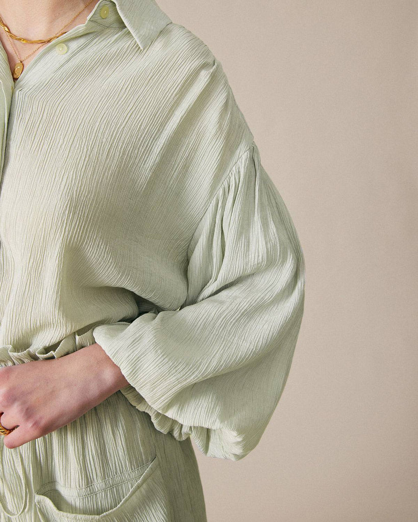 The Solid Textured Loose Shirts - RIHOAS