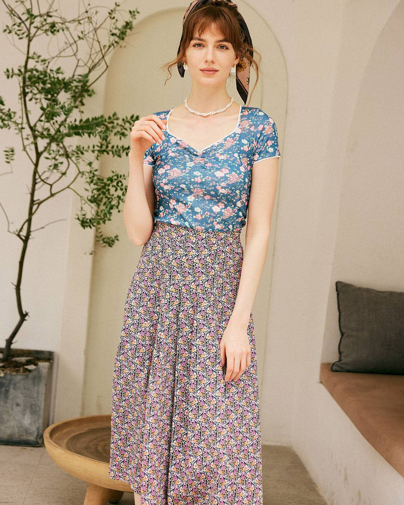 High Waisted Side Split Skirt - RIHOAS