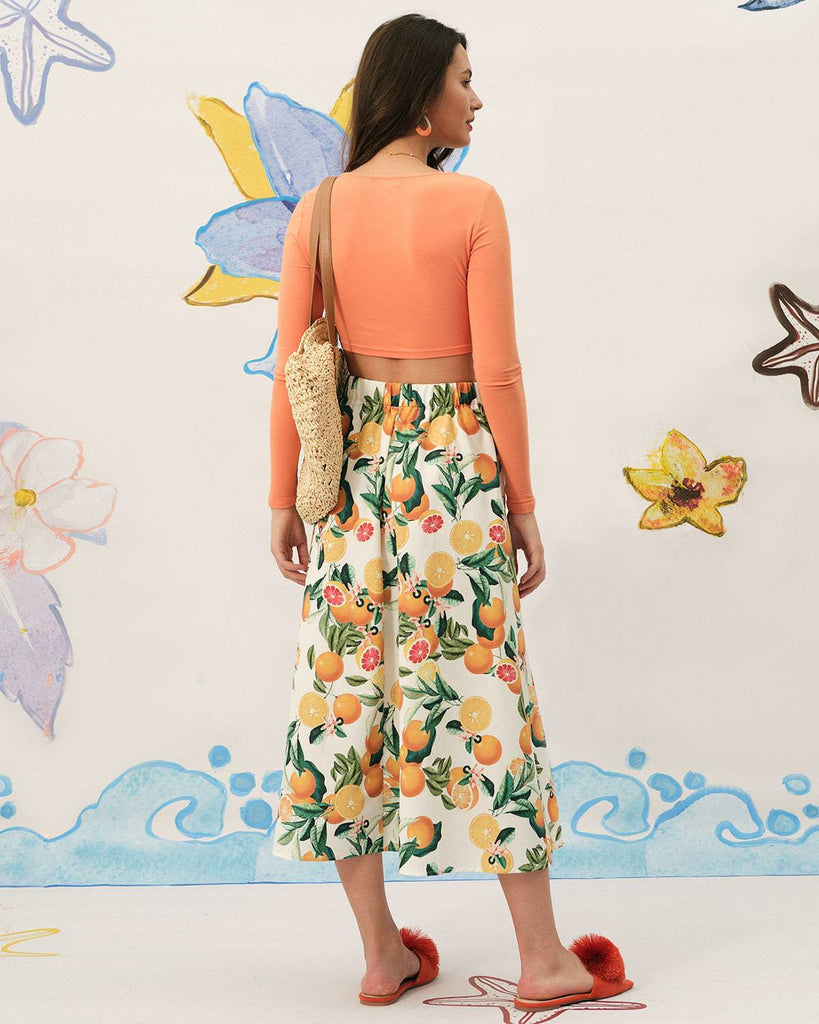 The Fruit Print A-line Skirt - RIHOAS