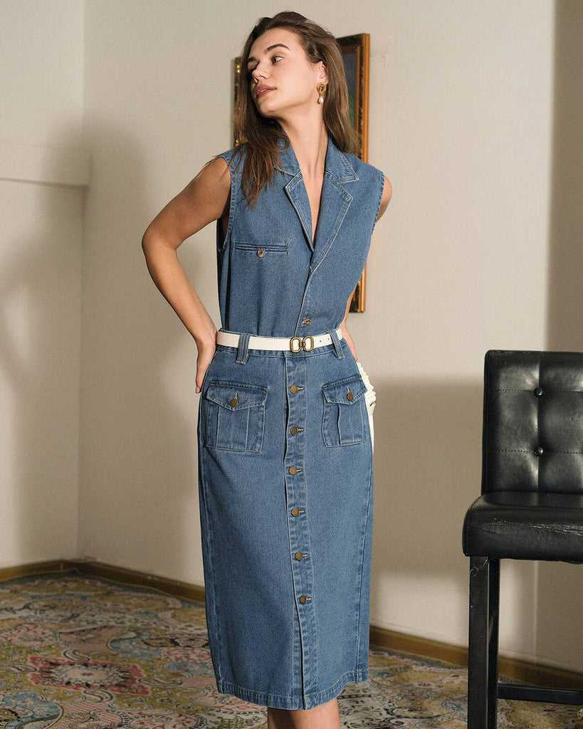 The High Waisted Retro Denim Skirt - RIHOAS