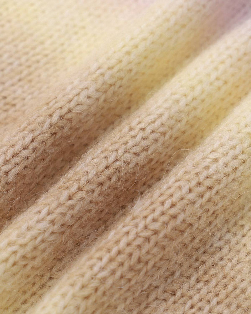The Ombre Print Lantern Sleeve Sweater - RIHOAS