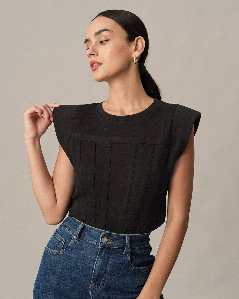 The Solid Color Seam Crop Tank Top - RIHOAS