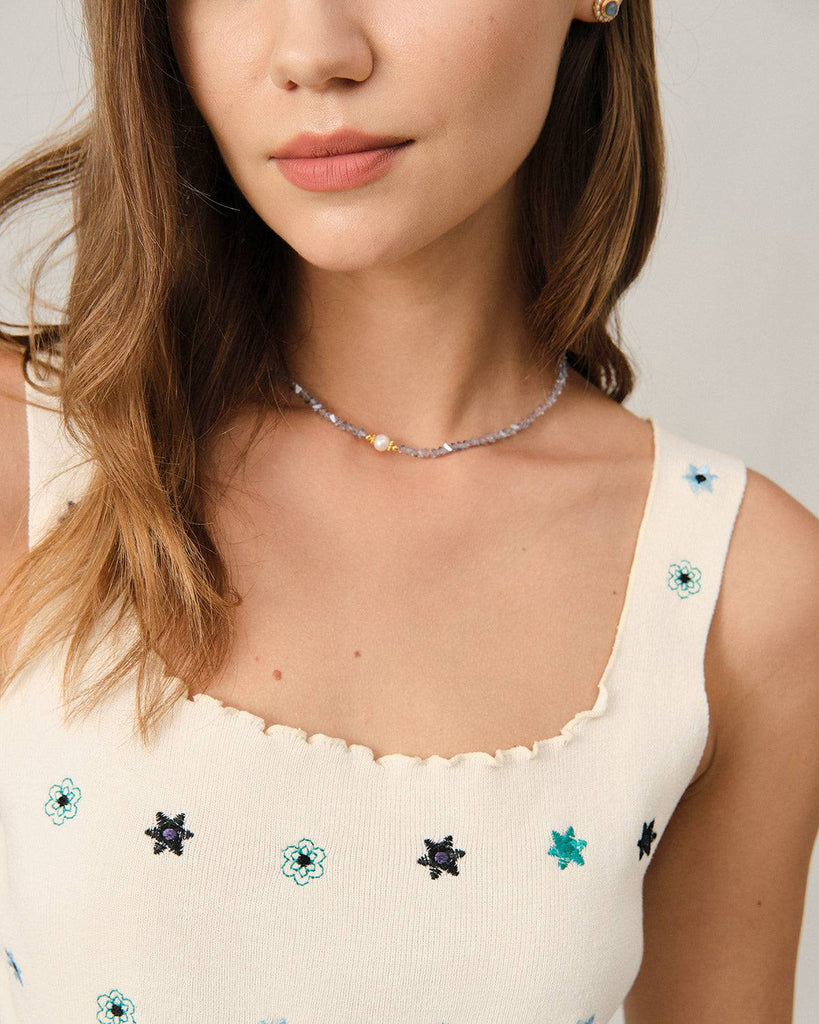 The Frill Trim Knit Tank Top - RIHOAS
