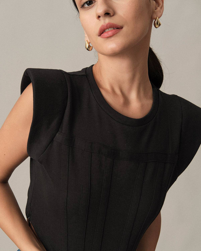 The Solid Color Seam Crop Tank Top - RIHOAS