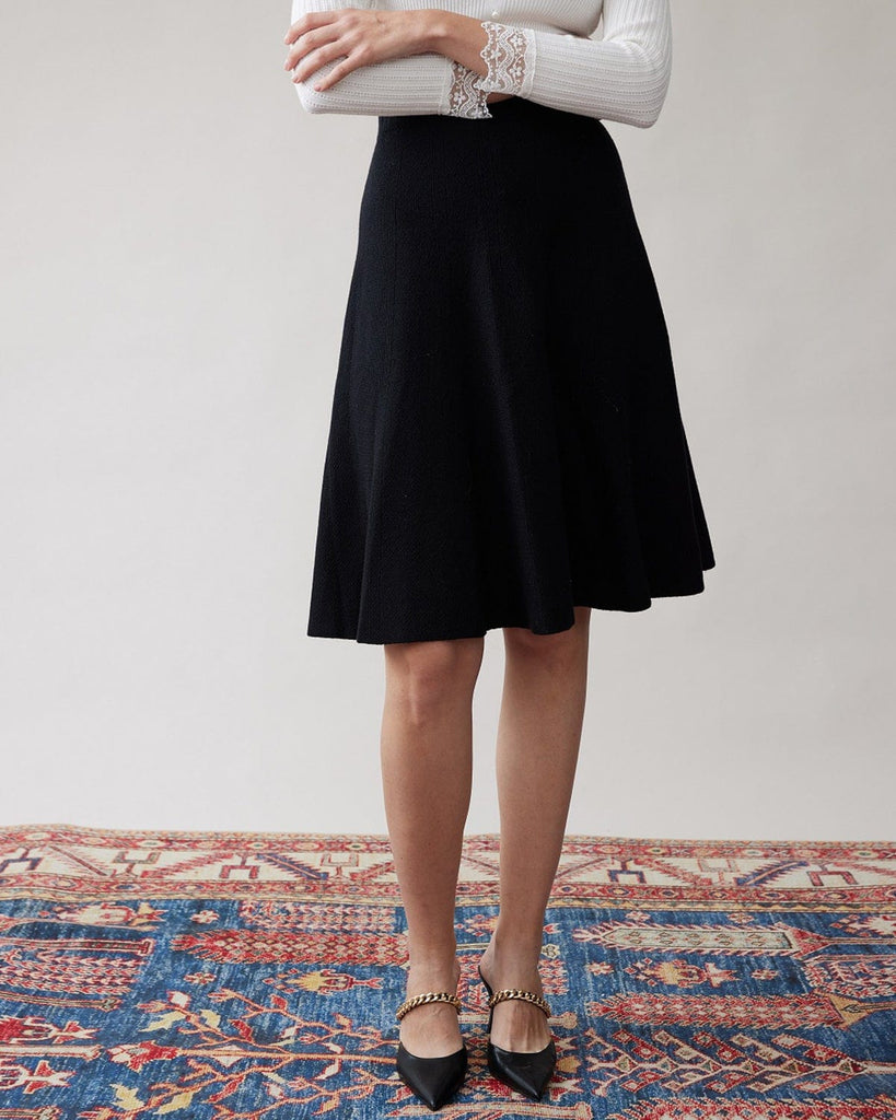 The A-line Knitted Midi Skirt Bottoms - RIHOAS