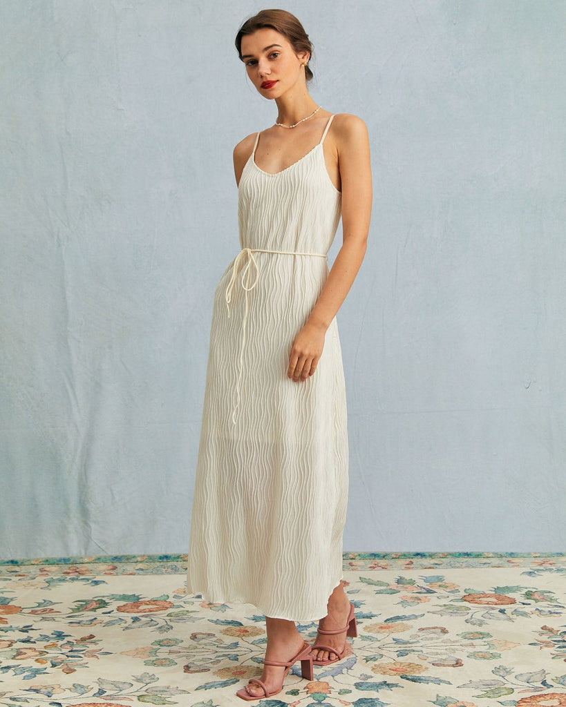 The Apricot Water Ripple Textured Maxi Dress Dresses - RIHOAS