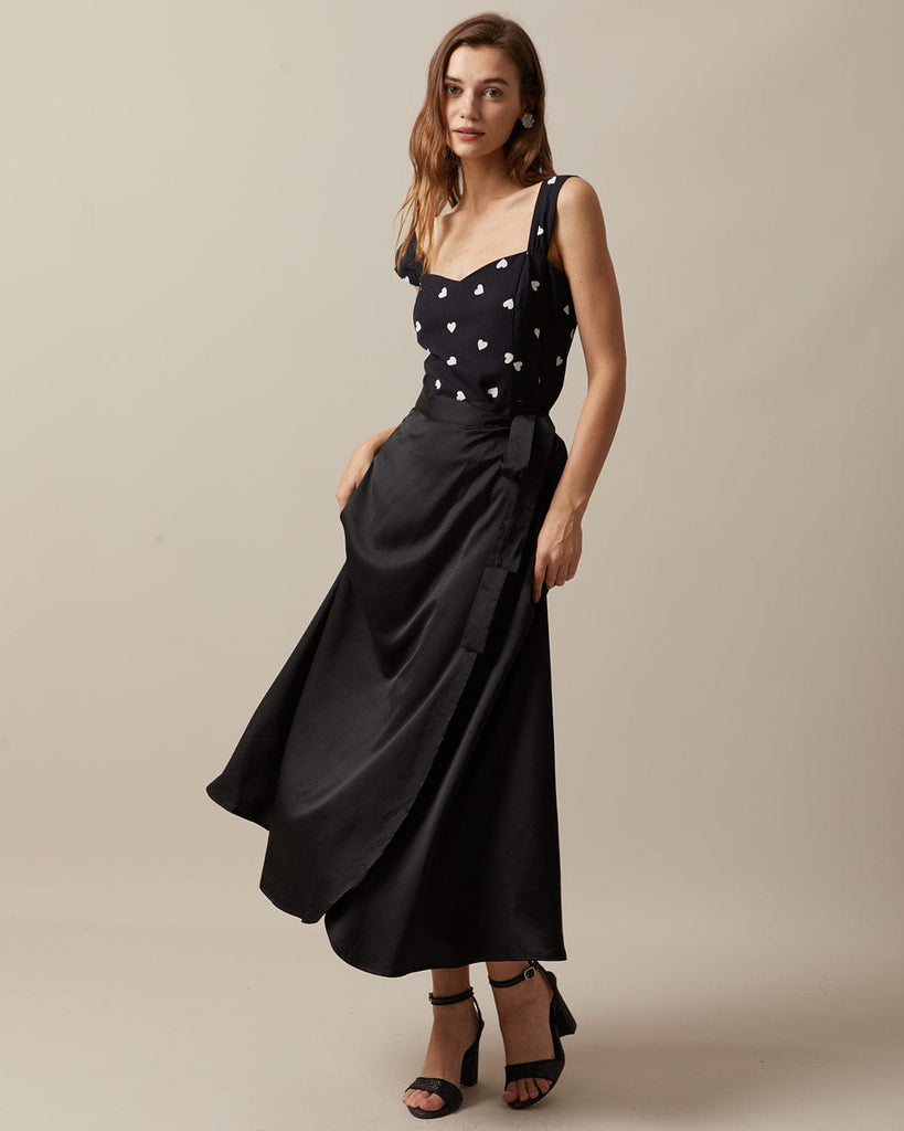 The Black Sweetheart Neck Tank Top Tops - RIHOAS