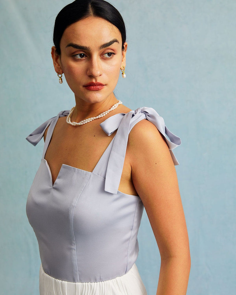 The Black Tie Shoulder Cami Top Tops - RIHOAS