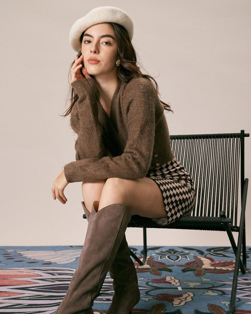 The Coffee Wrap Knitted Top Tops - RIHOAS