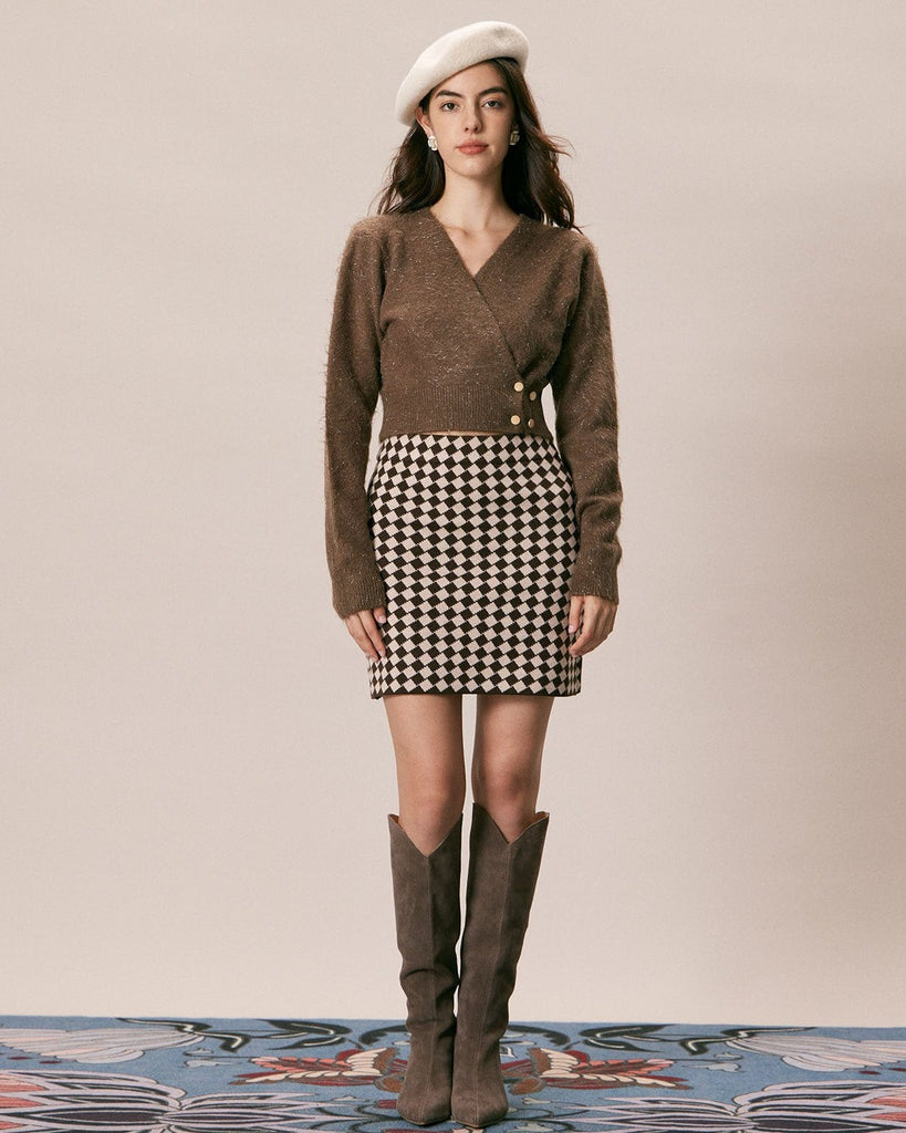 The Coffee Wrap Knitted Top Tops - RIHOAS