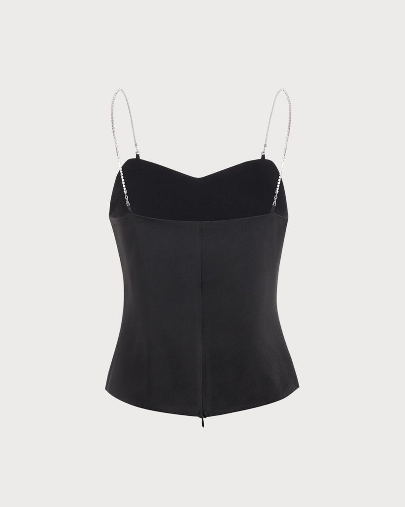 The Cowl Neck Sequin Cami Top Tops - RIHOAS