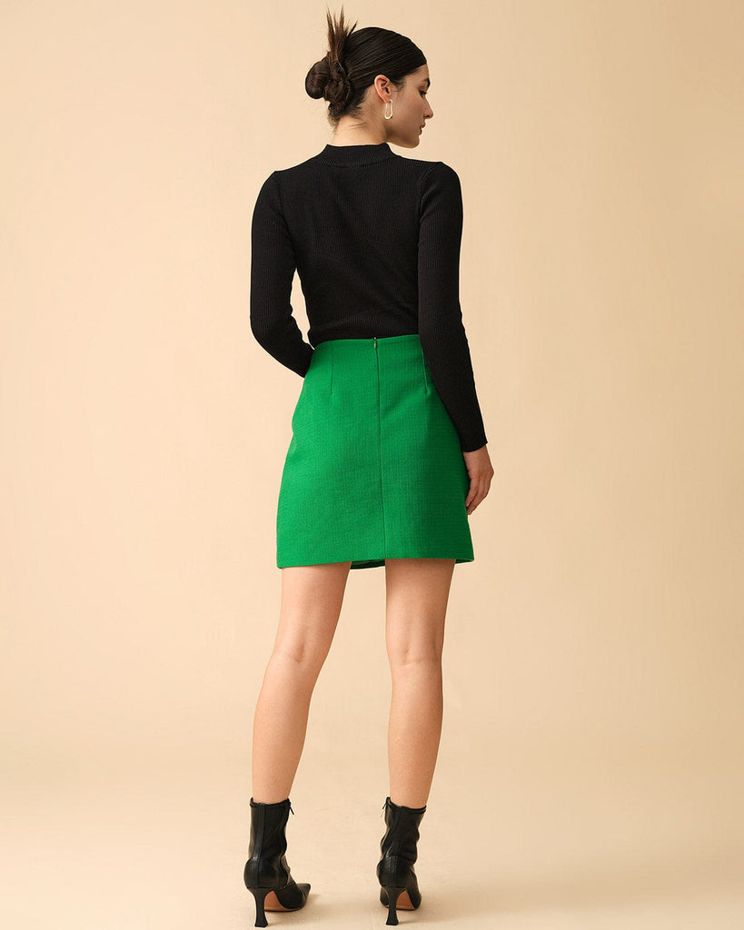 The Fake Pocket Mini Skirt Bottoms - RIHOAS