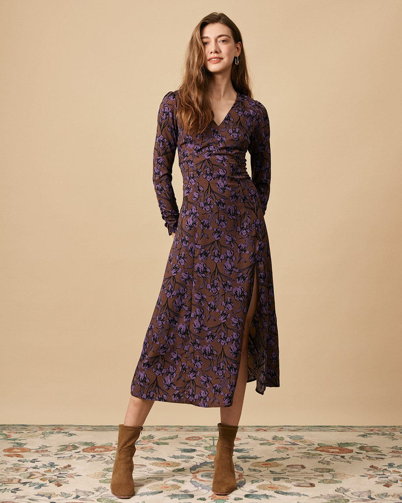 The Gathered Sleeve Detail Maxi Dress Dresses - RIHOAS