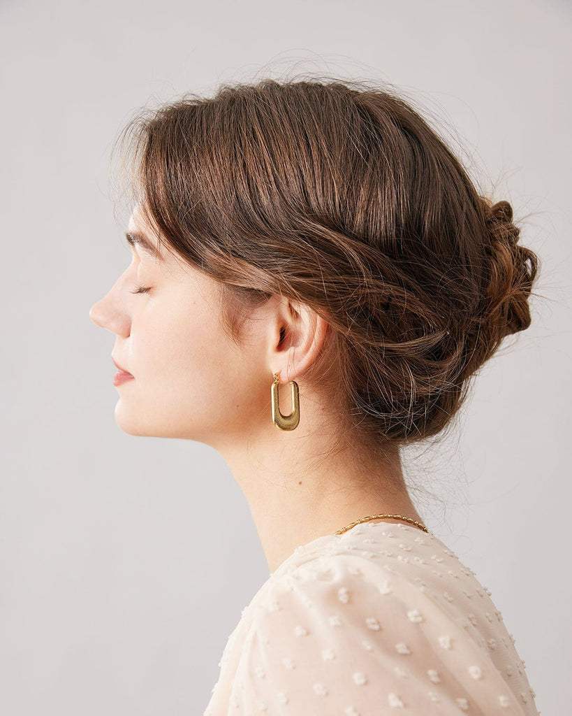 The Geometric Hoop Earrings Earrings - RIHOAS