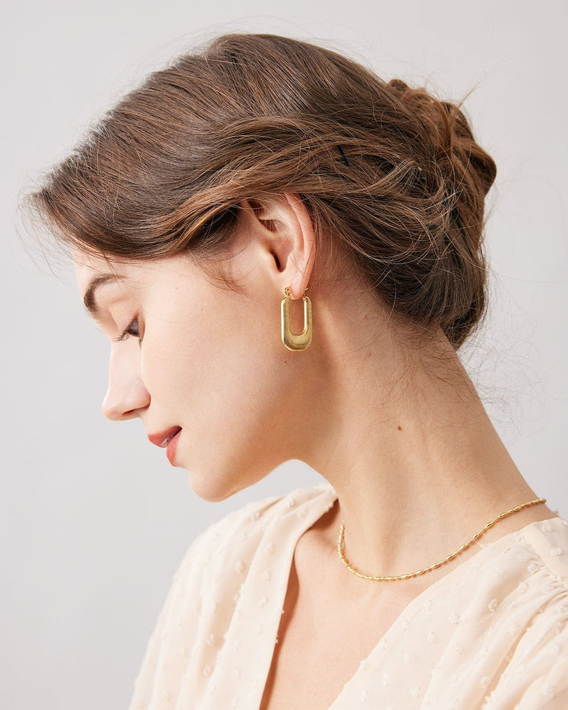 The Geometric Hoop Earrings Earrings - RIHOAS