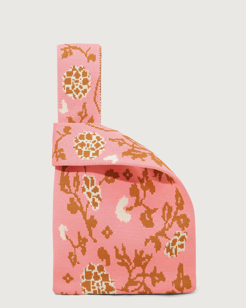 The Jacquard Knit Handbag Pink Bags - RIHOAS