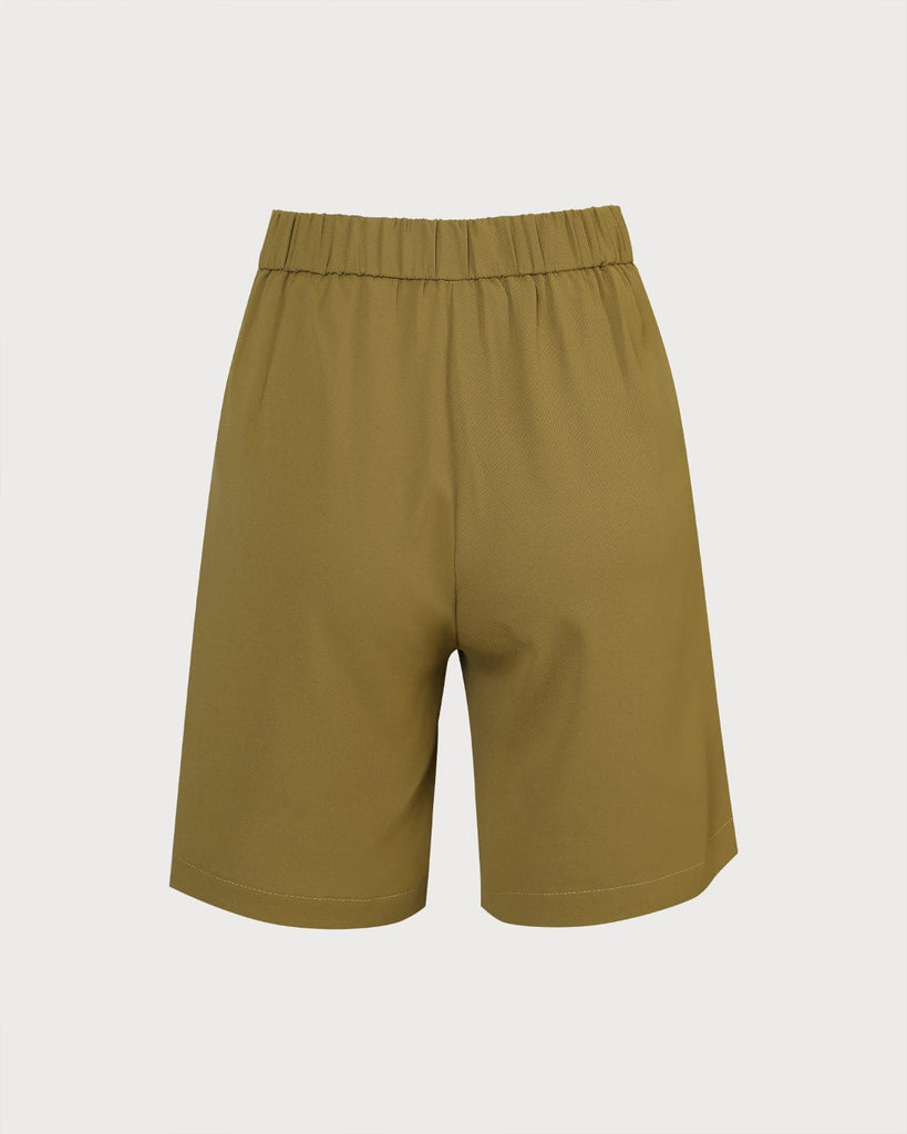 The Mustard Yellow Tie Shorts Bottoms - RIHOAS