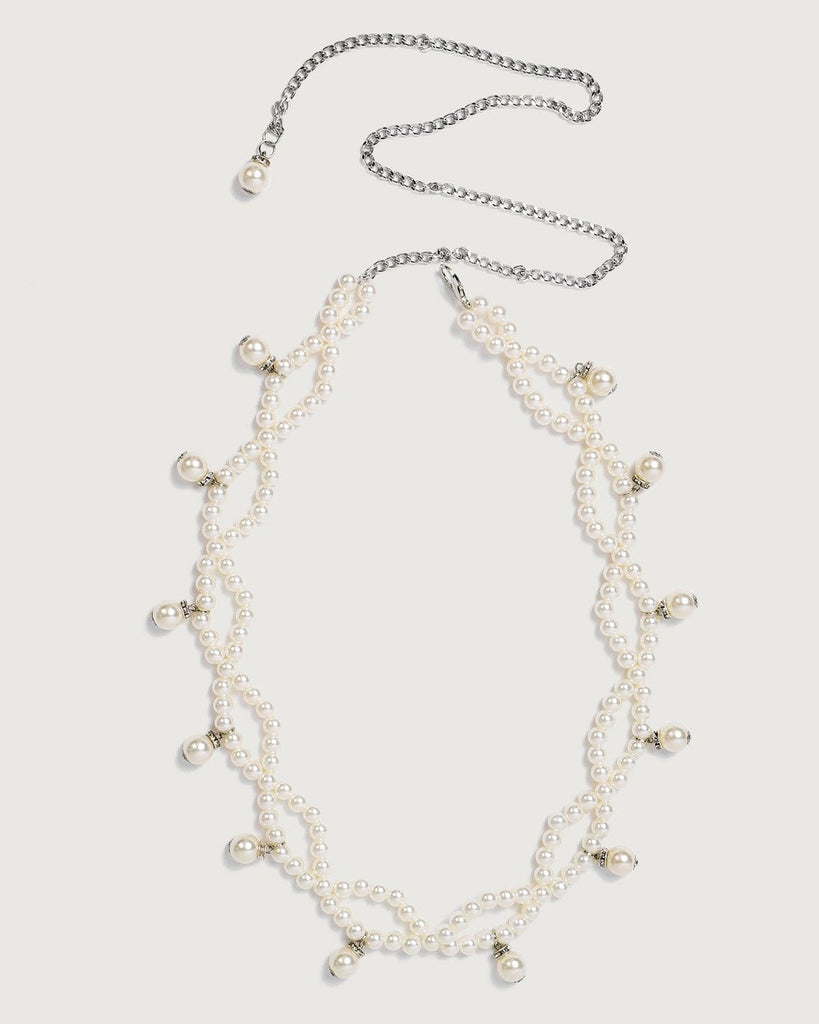 The Pearl Waist Chain White Belts - RIHOAS