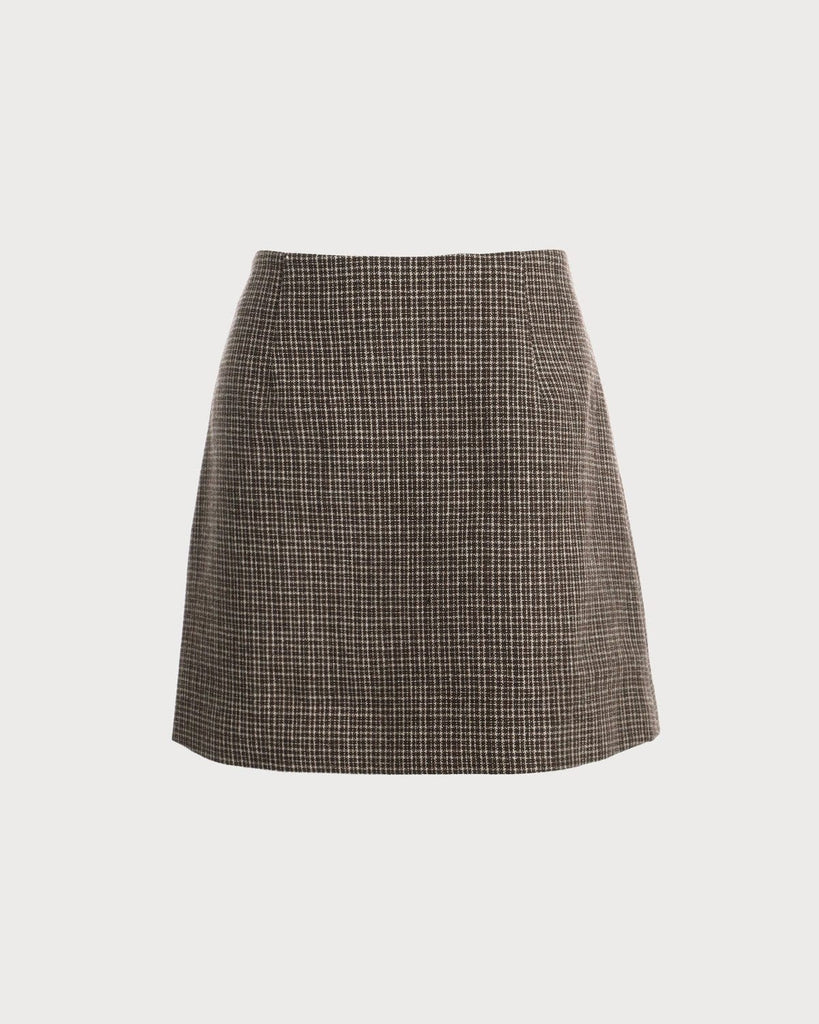 The High Waisted Plaid Zip Up Skirt - Women's High Waisted Plaid A Line ...