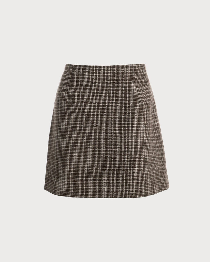 The Plaid Pattern Zip Up Skirt Bottoms - RIHOAS