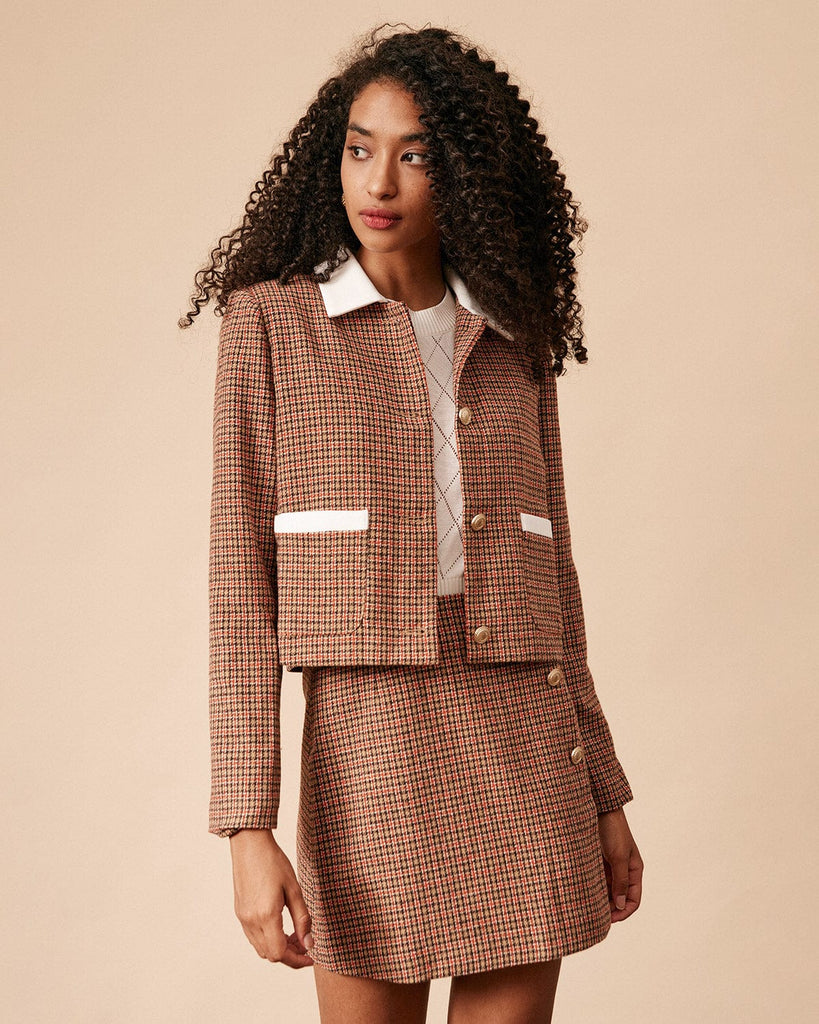 The Plaid Tweed Skirt Bottoms - RIHOAS