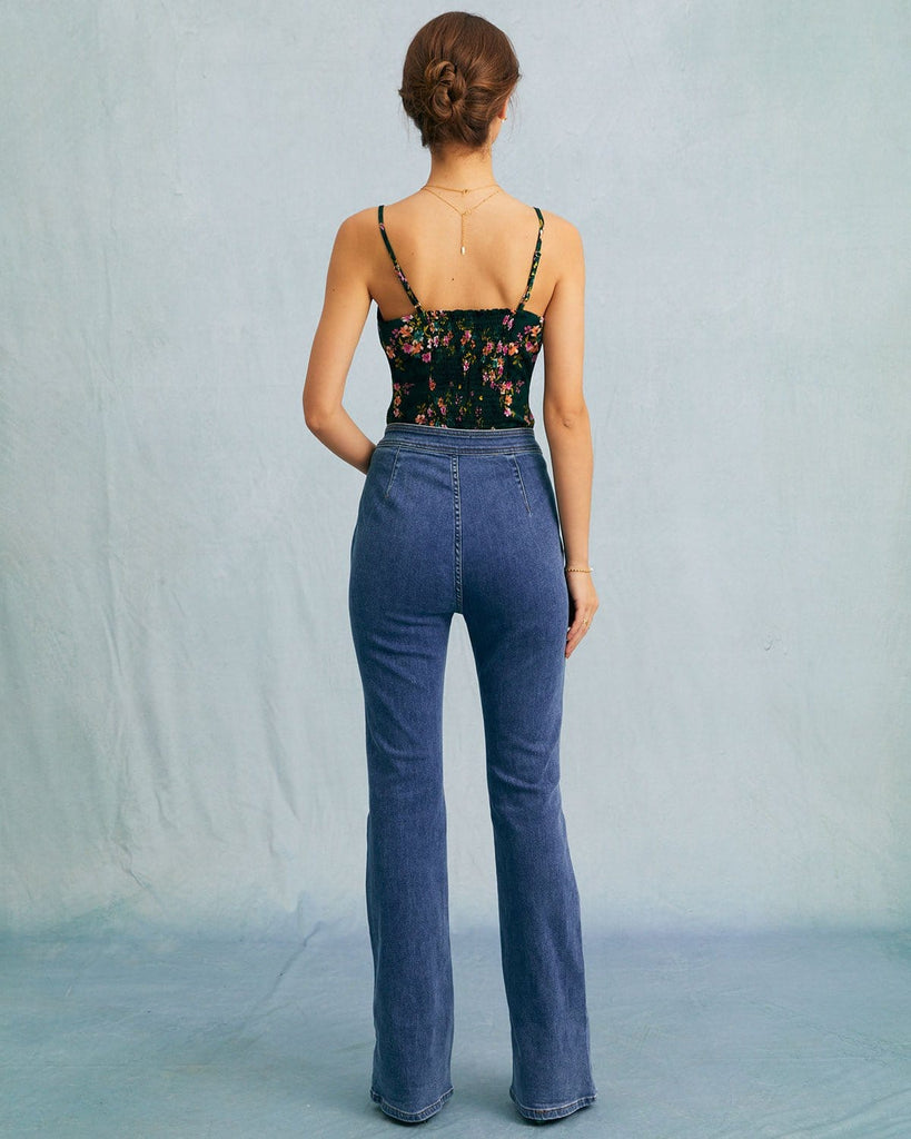 The Retro Floral Cami Top Tops - RIHOAS
