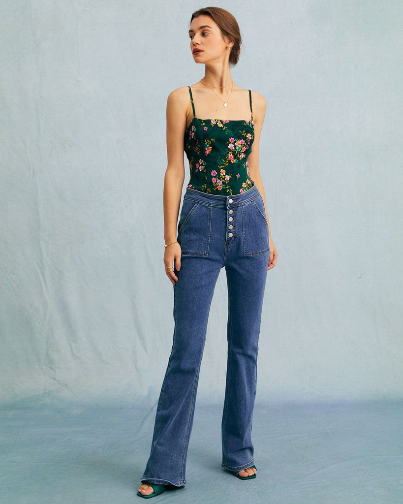 The Retro Floral Cami Top Tops - RIHOAS