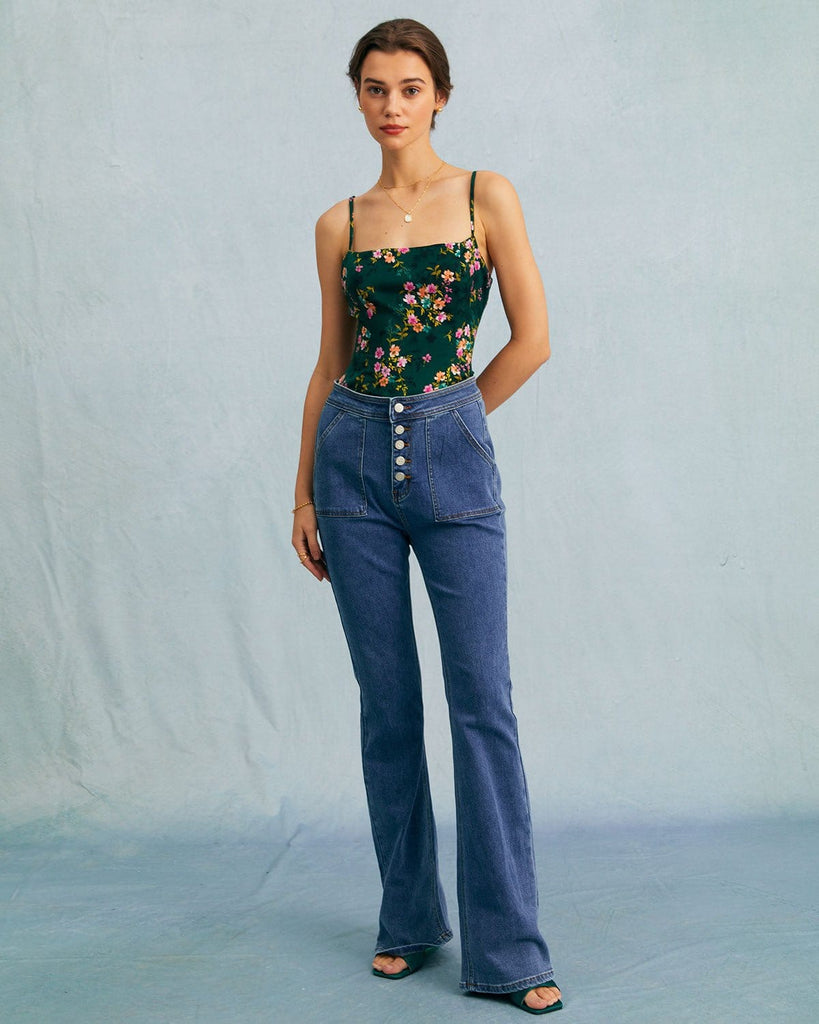 The Retro Floral Cami Top Tops - RIHOAS