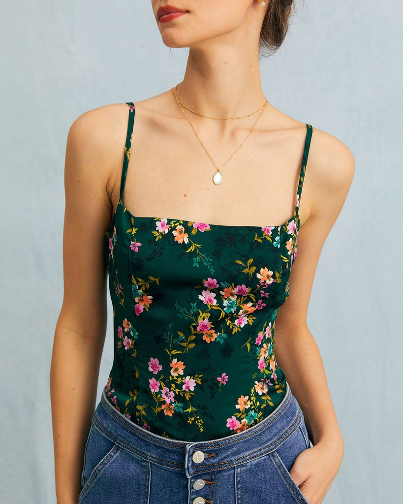 The Retro Floral Cami Top Tops - RIHOAS