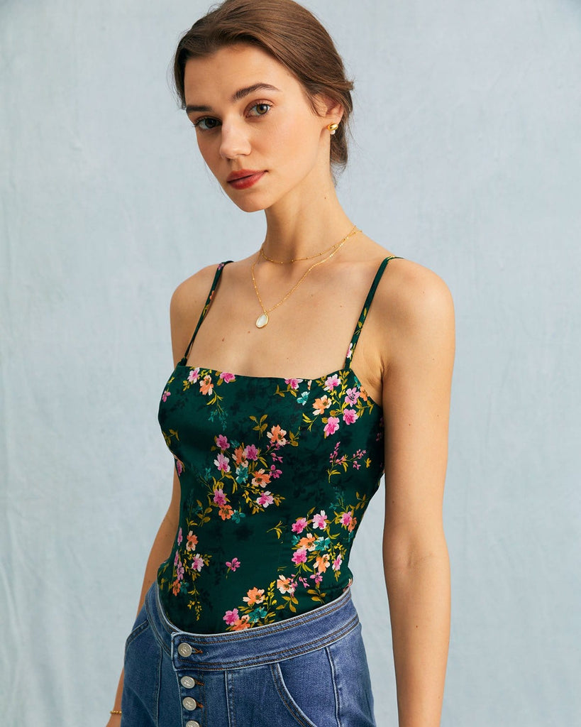 The Retro Floral Cami Top Tops - RIHOAS