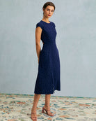 The Round Neck Polka Dot Dress Dresses - RIHOAS